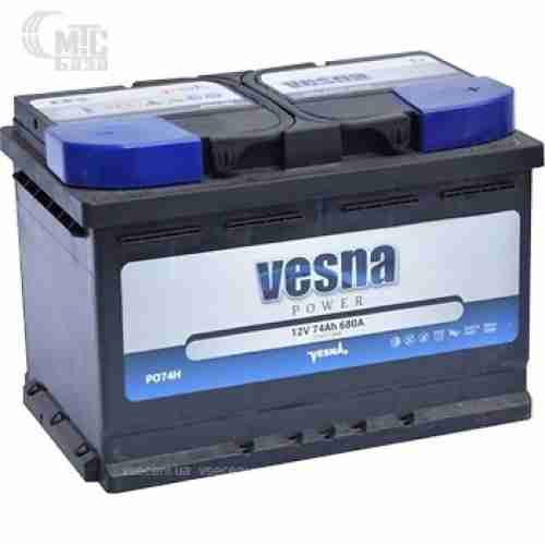 Аккумулятор Vesna Power [415074] 6СТ-74 Ач R EN680 А 278x175x190мм